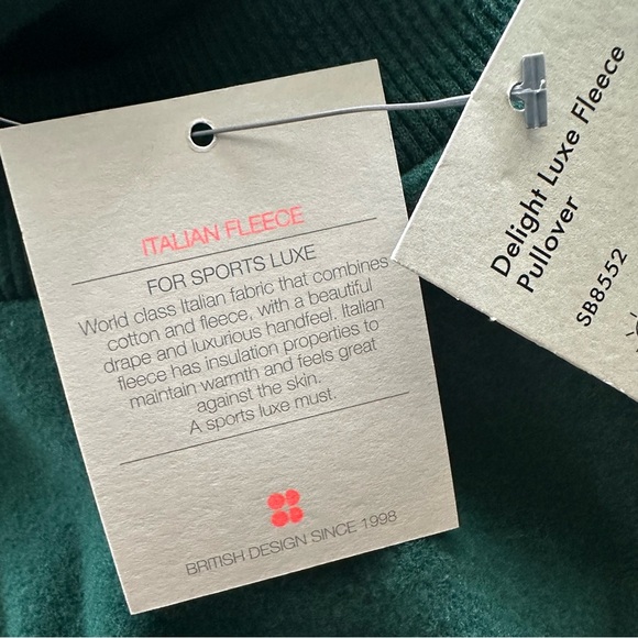 NWT Sweaty Betty Delight Luxe Fleece Pullover Sweatshirt Retro Green - Small - Picture 10 of 13